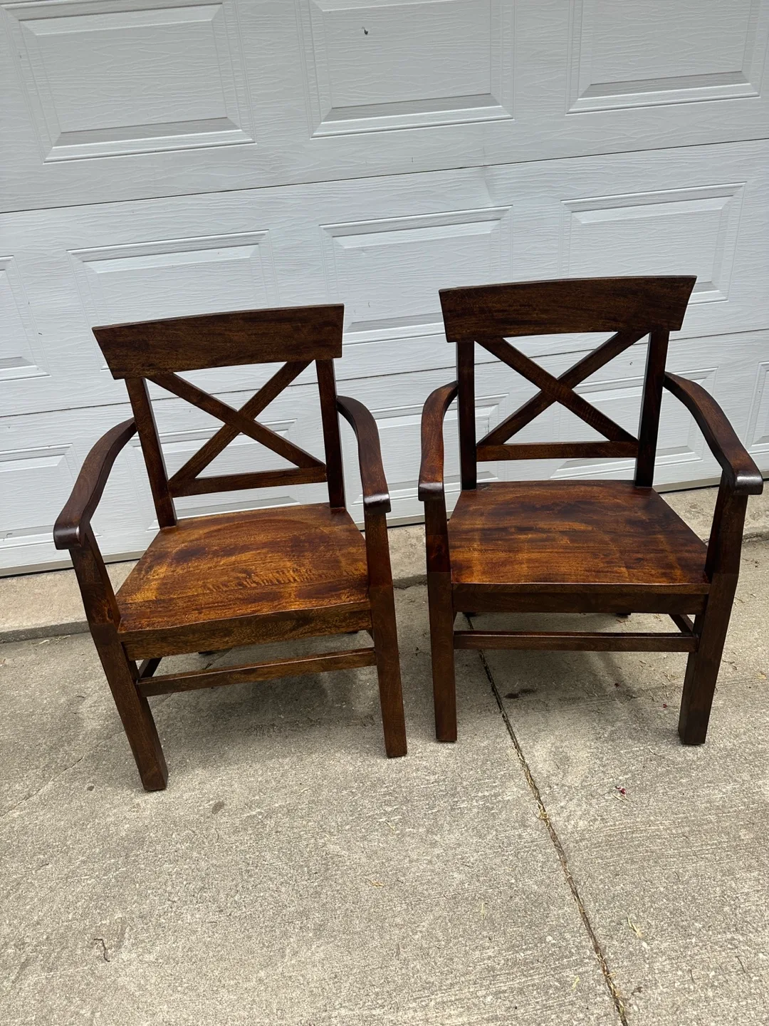 Wooden Armchairs - Set of 2 thumbnail