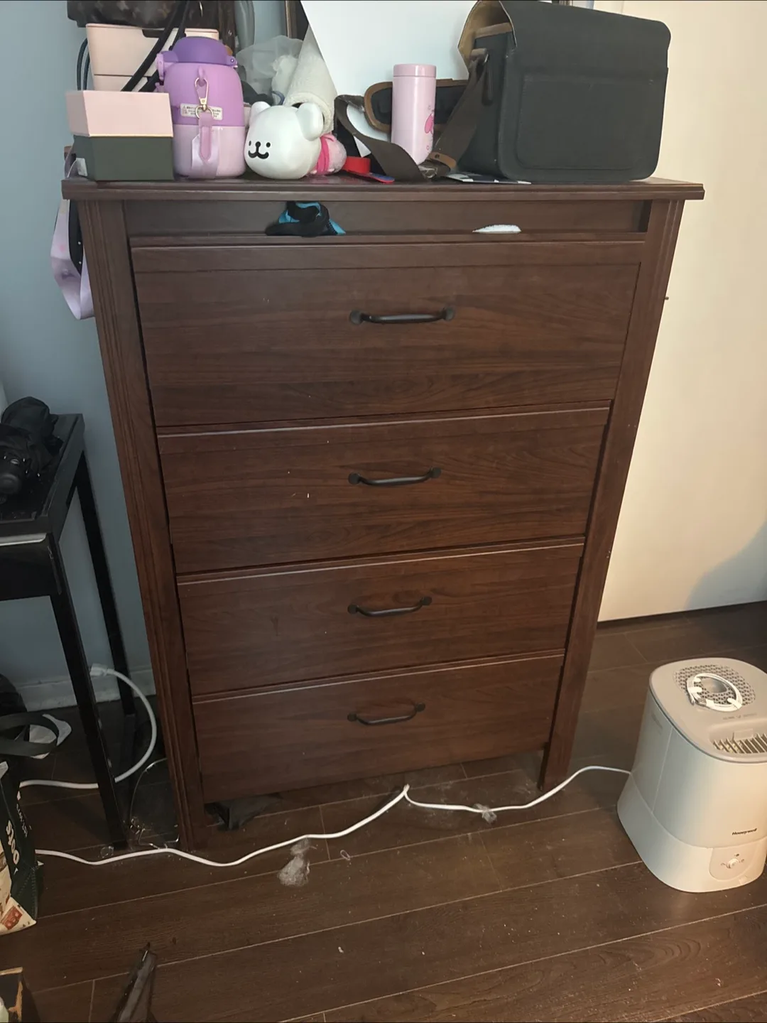 Dark Brown Wooden Chest of Drawers thumbnail