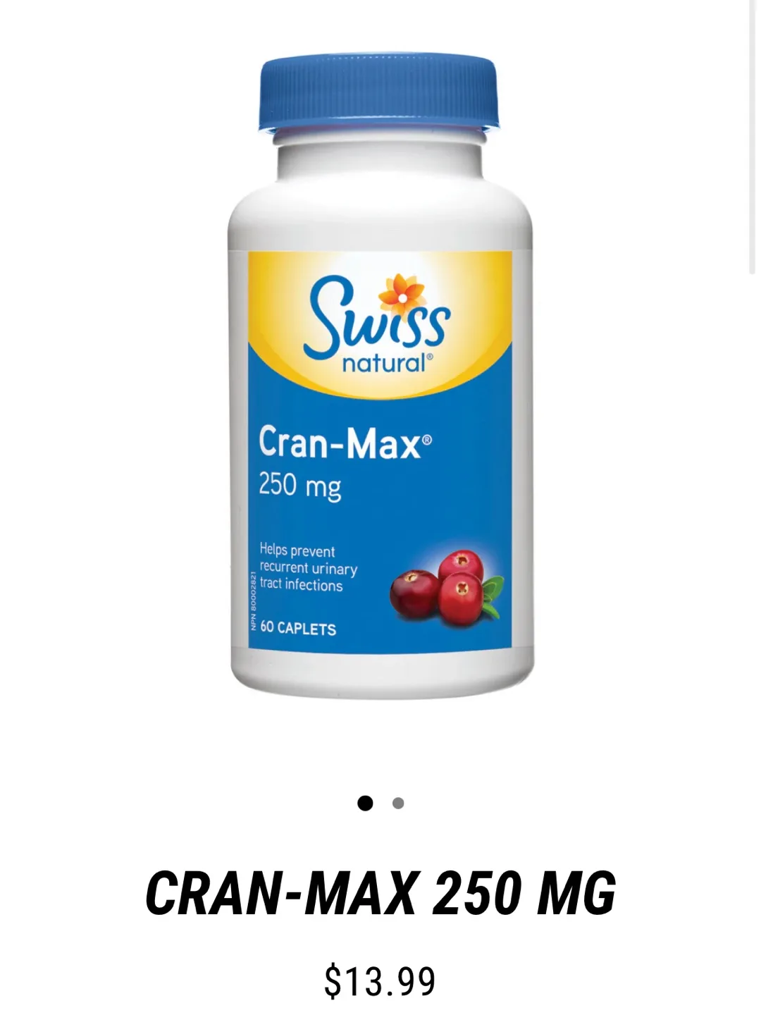 Swiss Natural Cran-Max 250 mg thumbnail