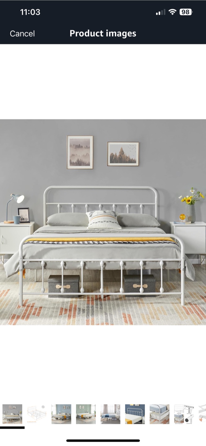 Full Size Metal Bed Frame (w/ Box) - photo 3