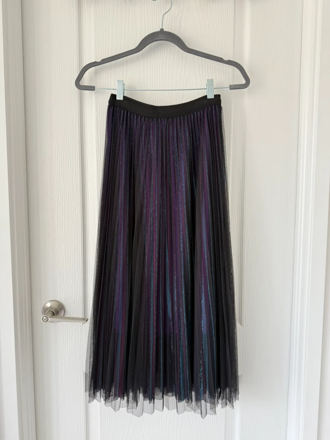 Black Multicoloured Pleated Skirt thumbnail