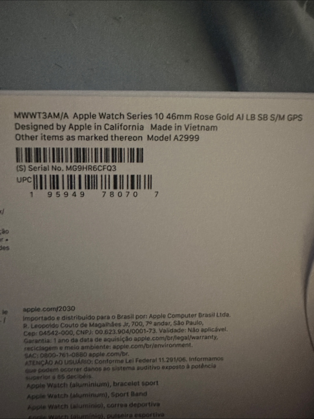 Apple Watch Series 10 - Rose Gold, 46mm, Sport Band - photo 4