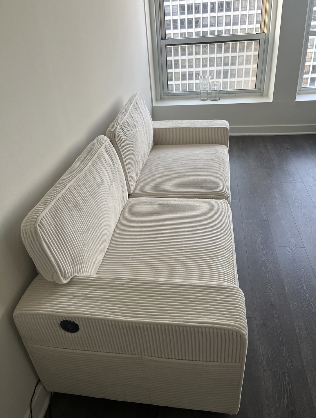 Cream Corduroy Sofa - Move Out Sale! - photo 2