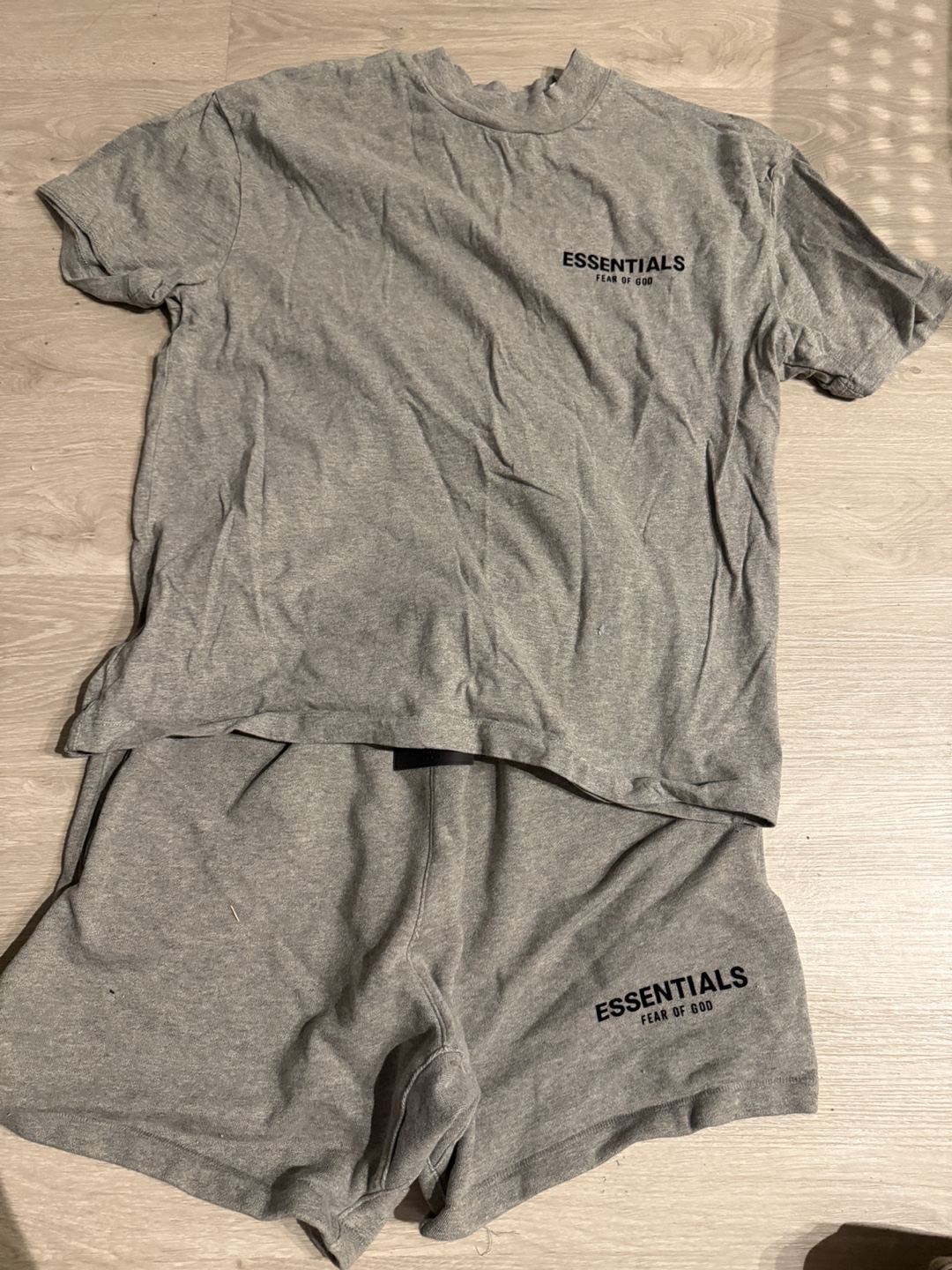 Essentials Grey T-shirt and Shorts Set