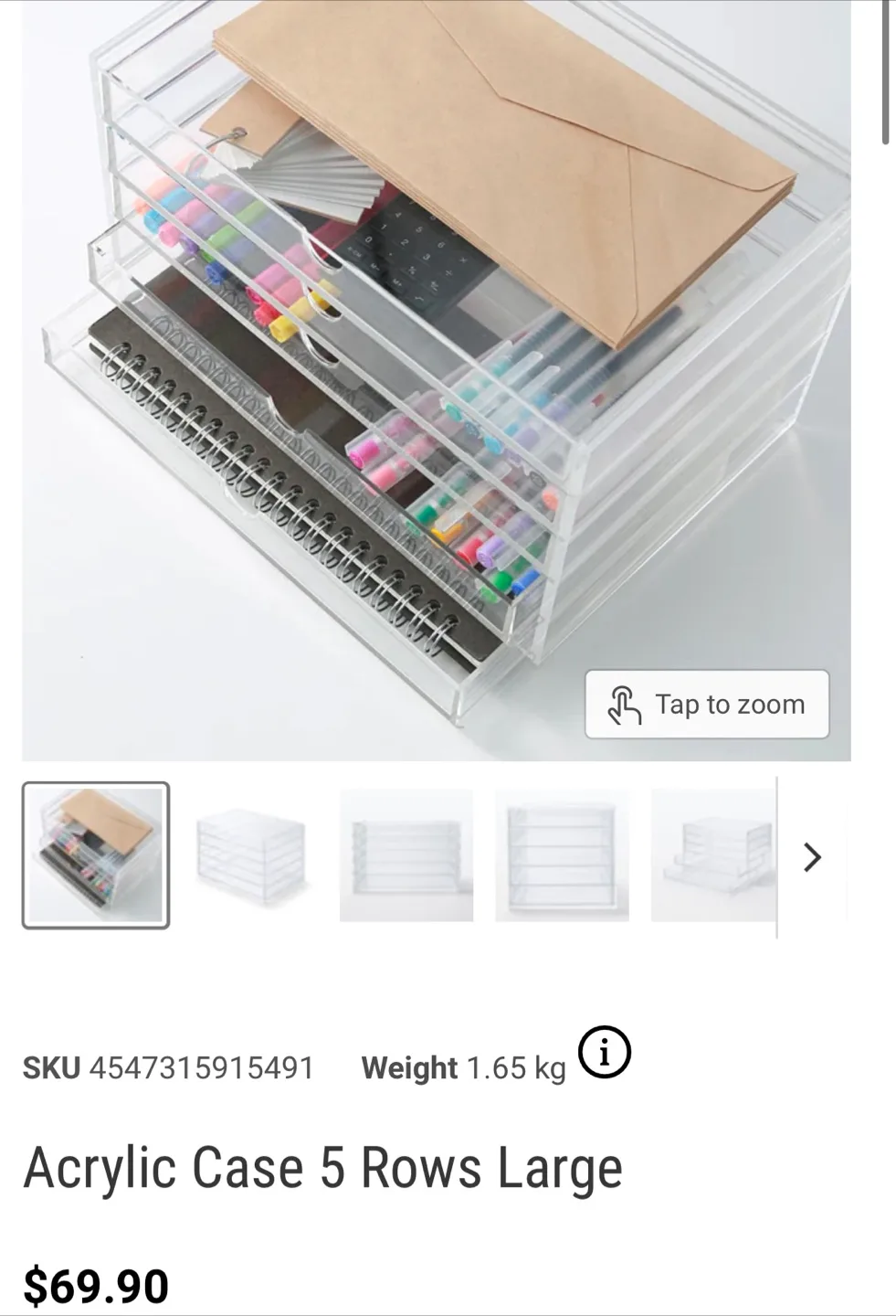 Muji Acrylic Case 5 Rows Large thumbnail