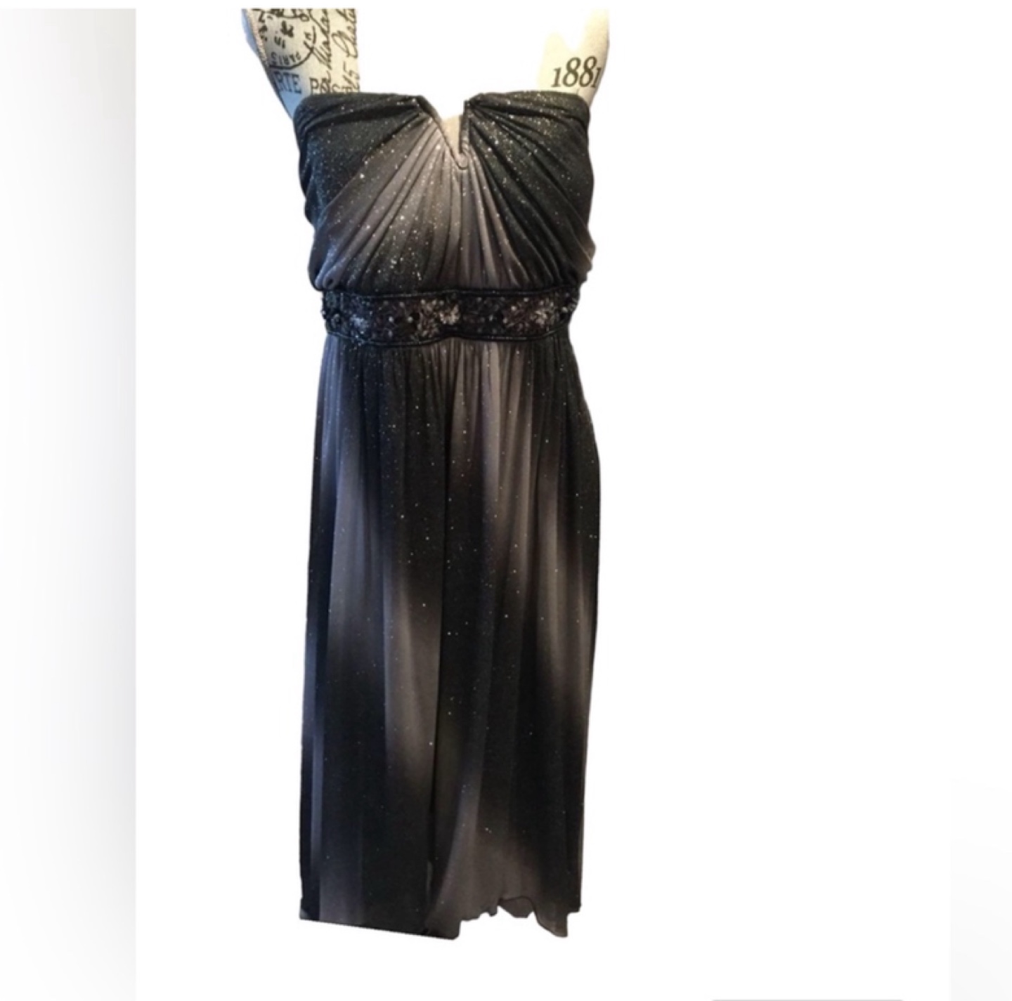 Plus size strapless dress sparkly