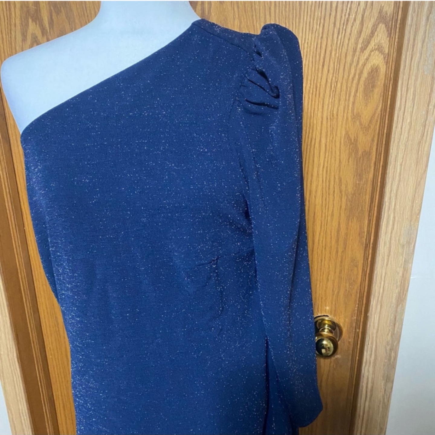 plus size dark navy blue long sleeve bodycon dress - photo 4