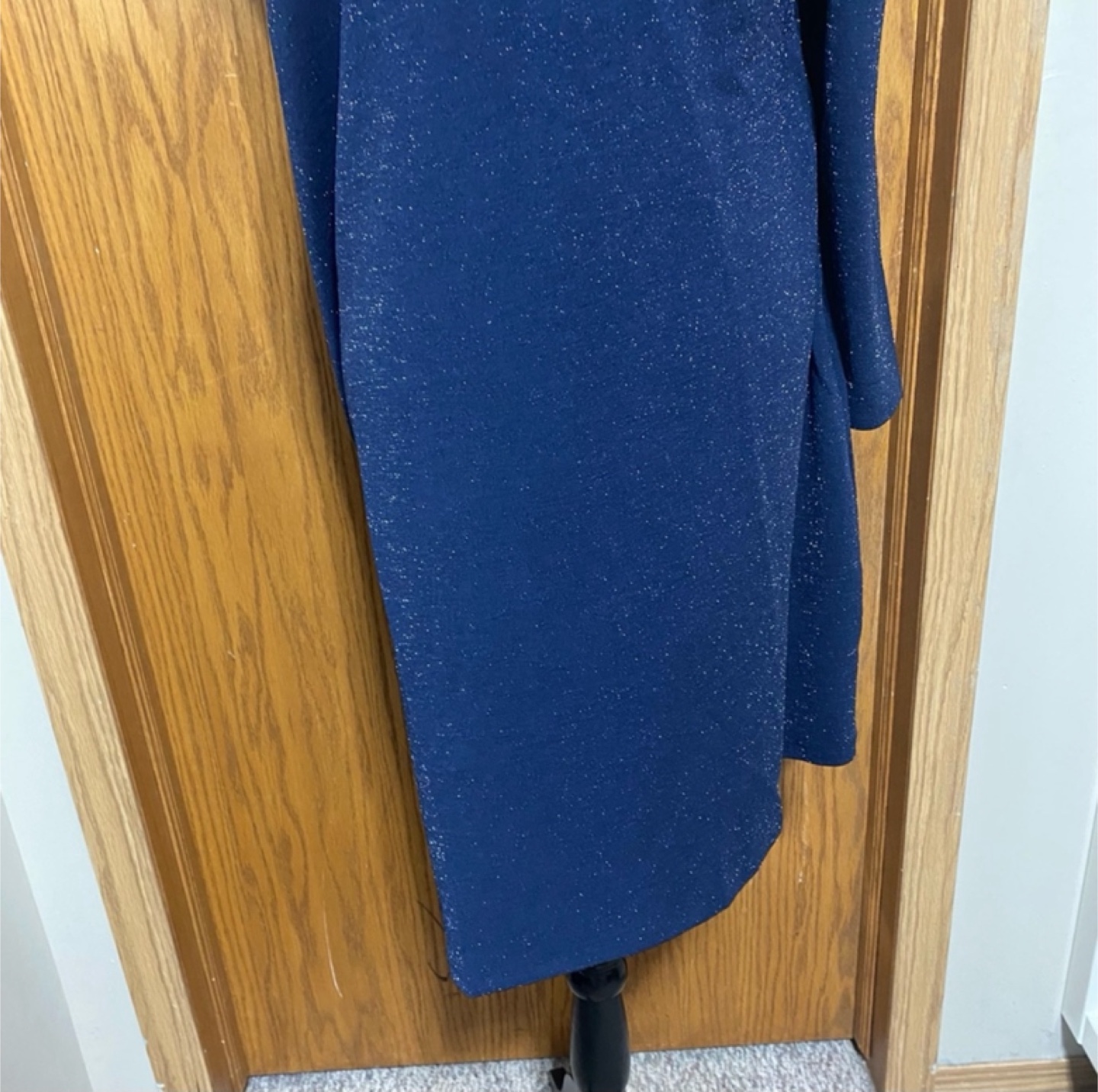 plus size dark navy blue long sleeve bodycon dress - photo 3