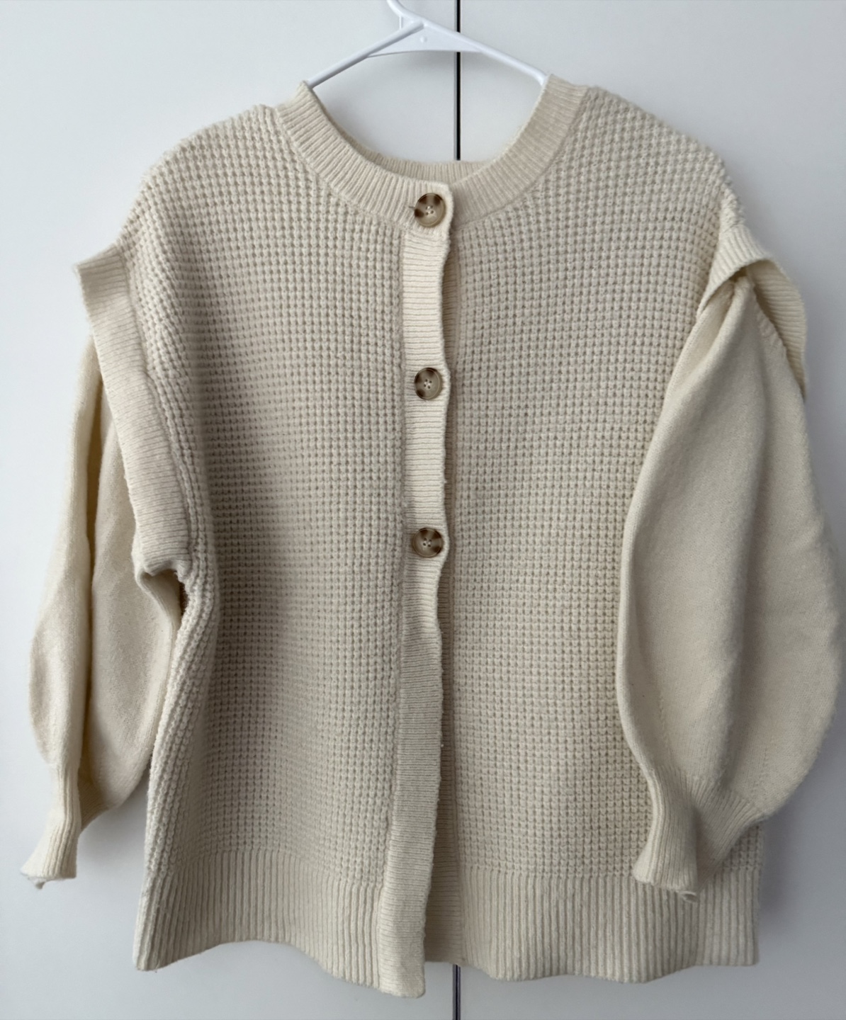 Cream-Coloured Knit Sweater - photo 3