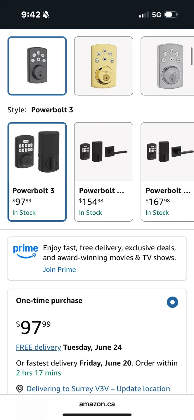 Weiser Powerbolt 3 Smart Lock thumbnail