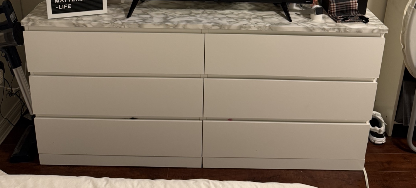 Ikea malm dresser White Six-Drawer Dresser - photo 2