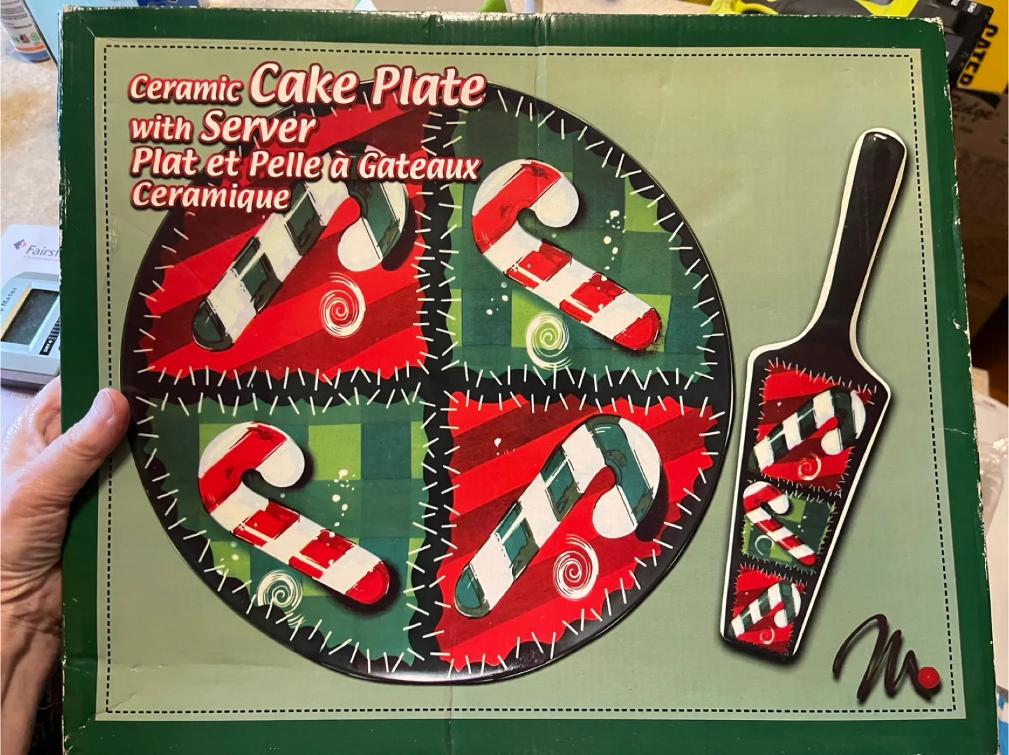 Festive Ceramic Cake Plate with Server 🥕 thumbnail
