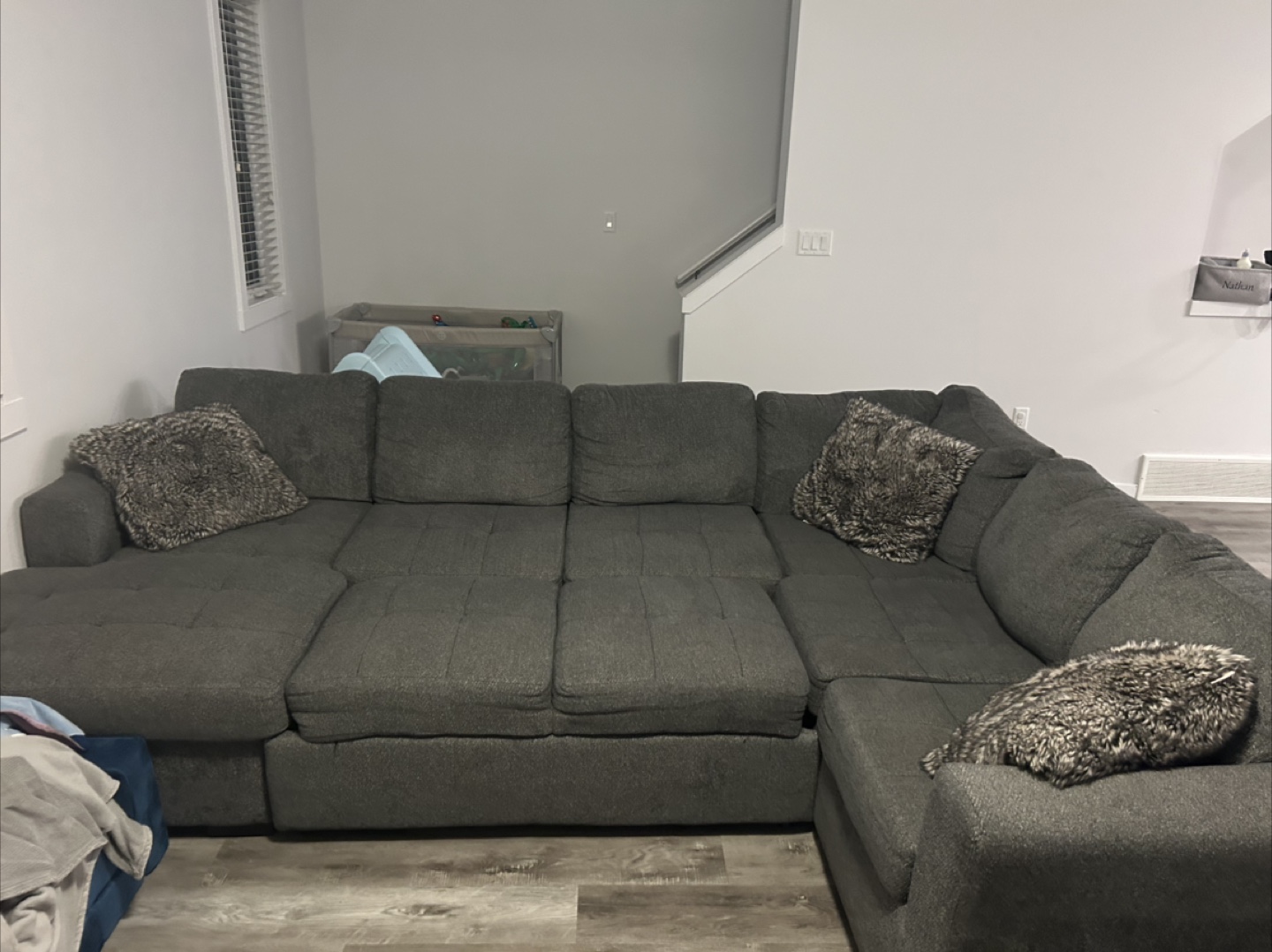 Sectional Sofa with Pillows - photo 3