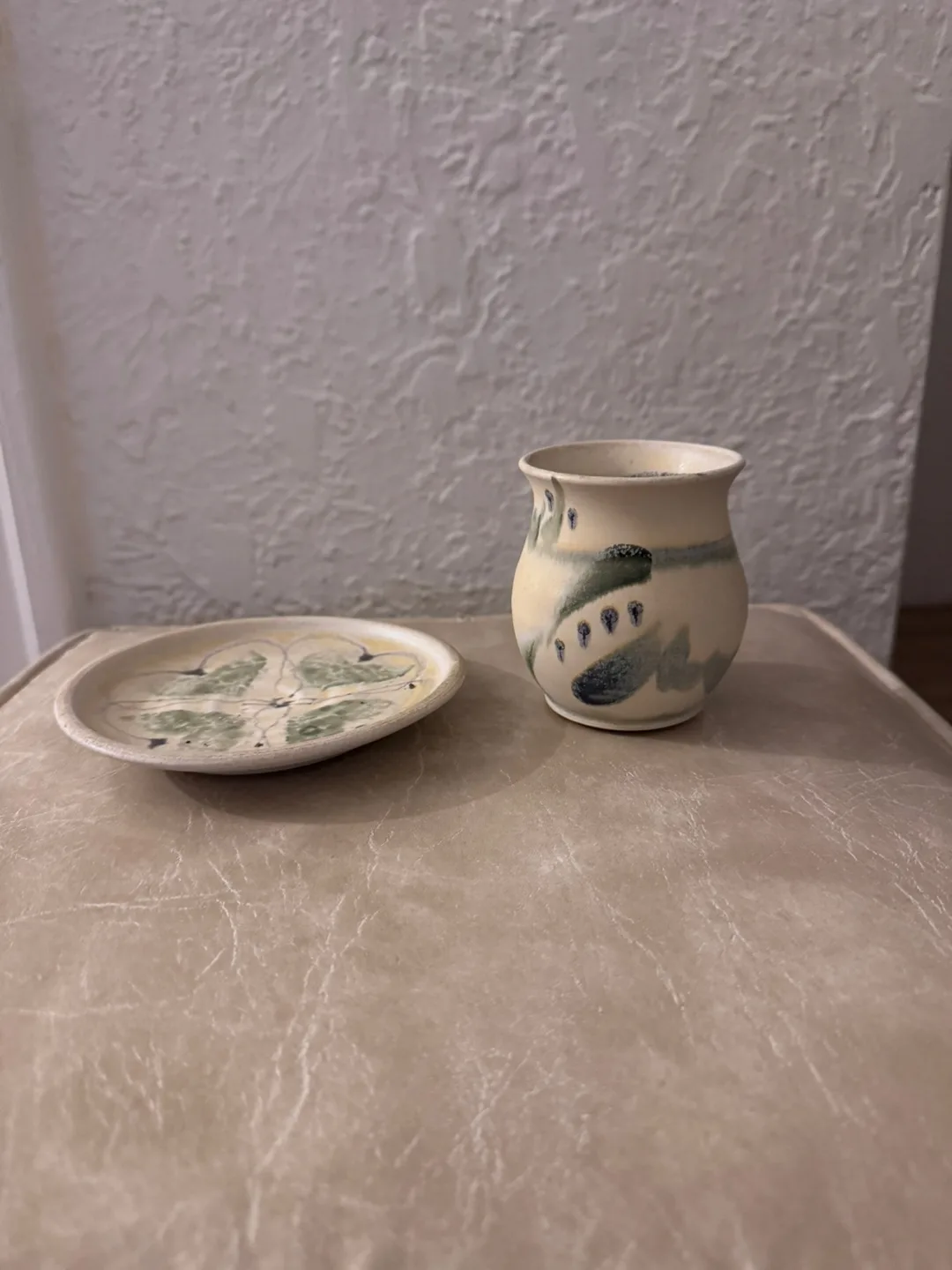 Moving Sale Handmade Pottery Cup & Saucer Set thumbnail