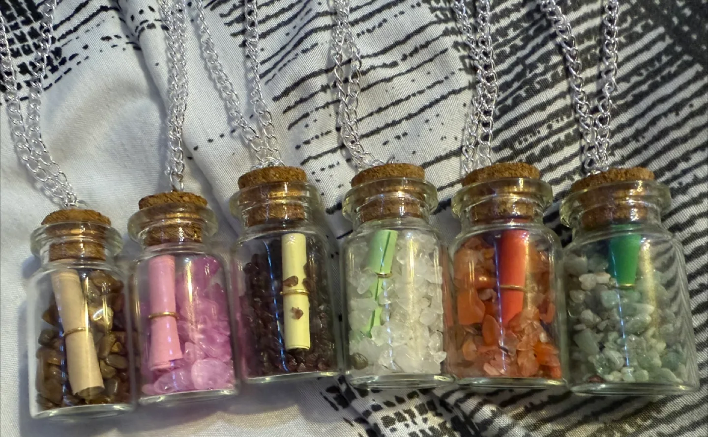 Handmade Messenger Bottle Necklaces. image indicator(2)