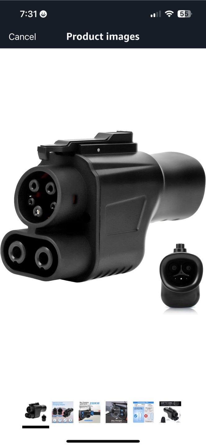 NACS to CCS1 Charging Adapter