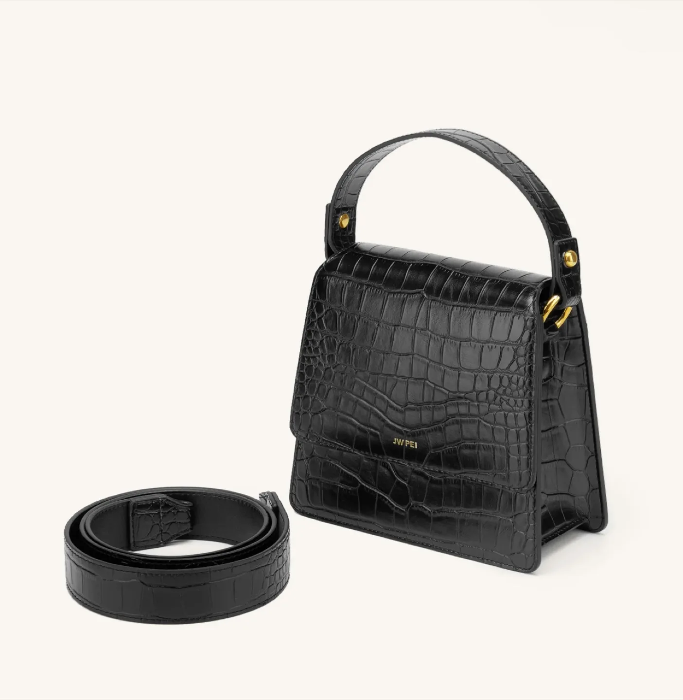 JW PEl Fae Top Handle Snake Embossed Bag image indicator(8)