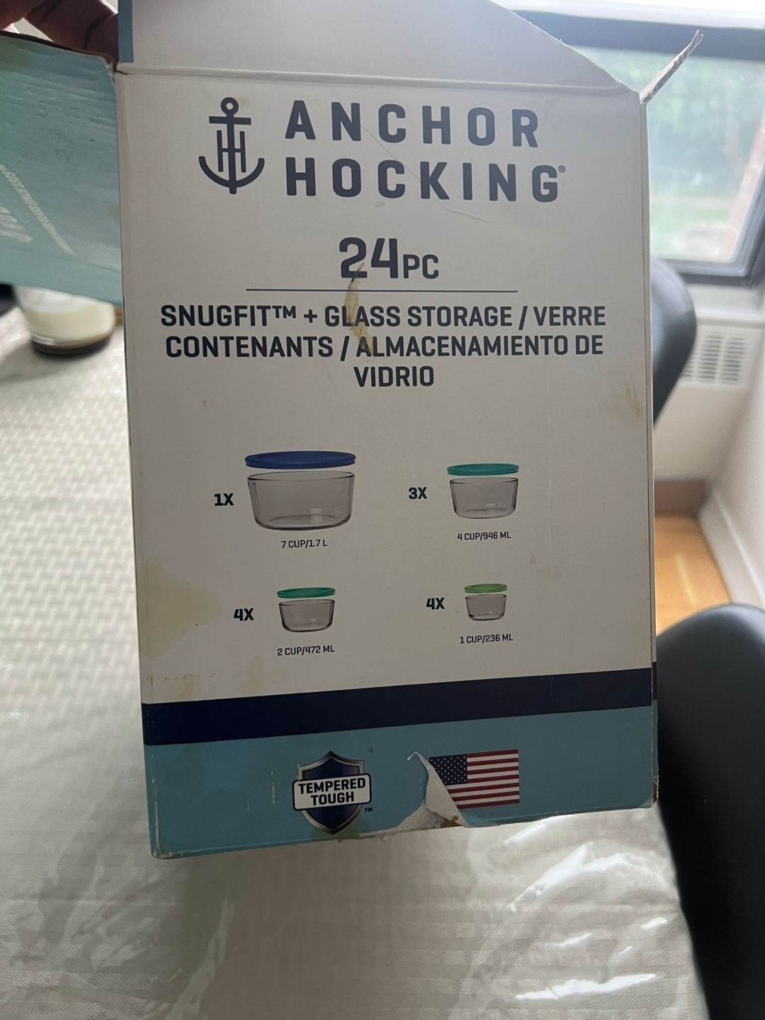 Anchor Hockin Glass Storage 5 pieces
