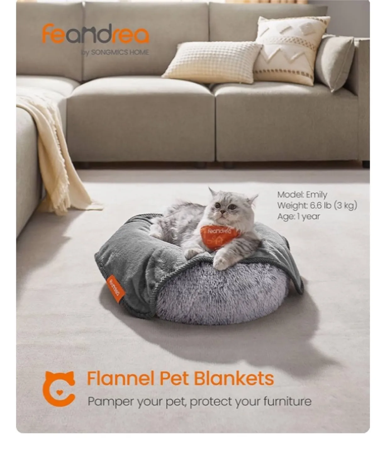 BRAND NEW 3-Pack Cozy Dog / Cat Blankets 🐶🖤 image indicator(5)