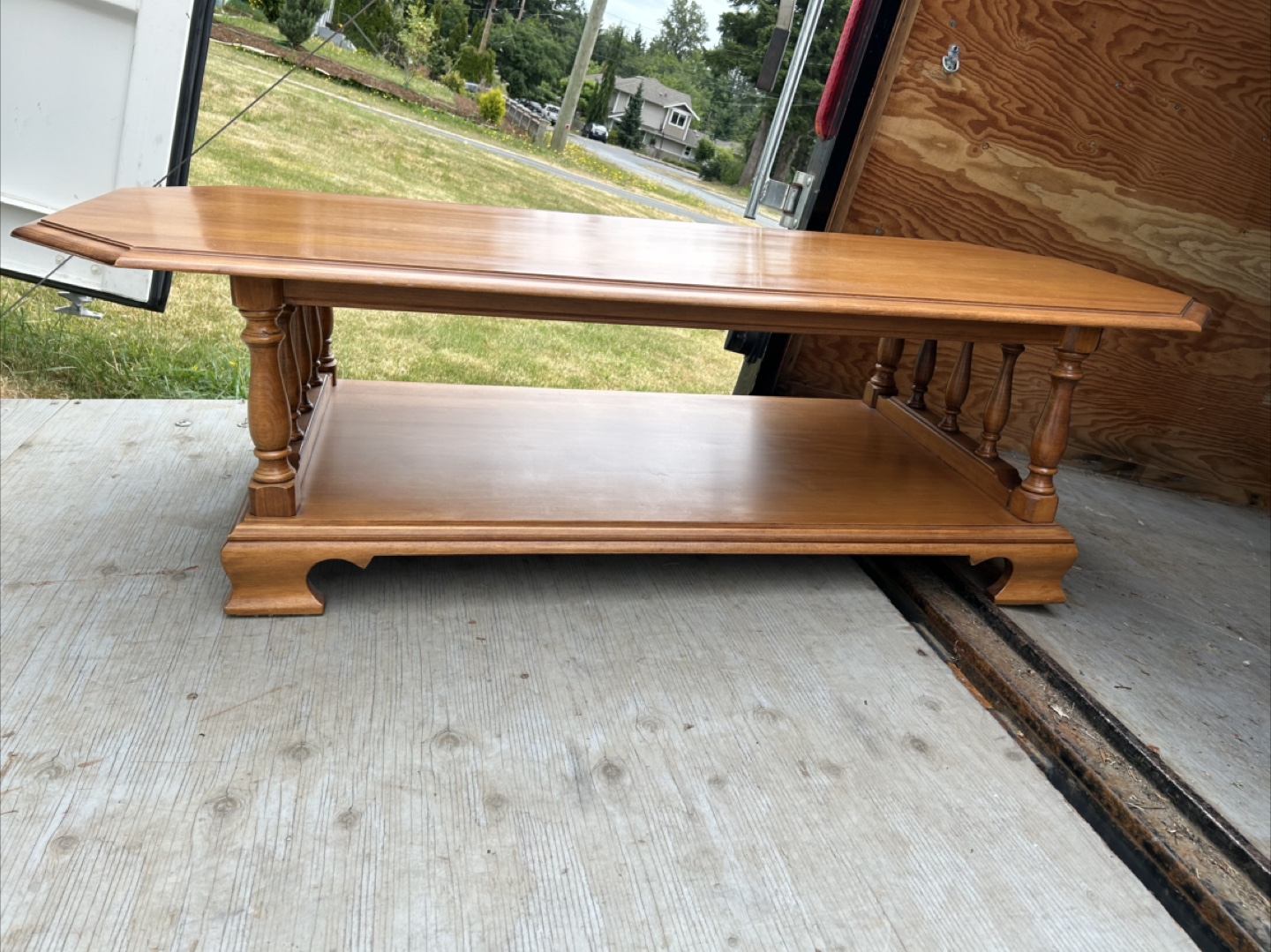 Solid Wood Coffee Table with Storage - photo 2