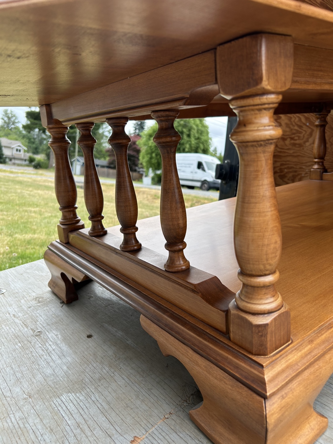 Solid Wood Coffee Table with Storage - photo 5