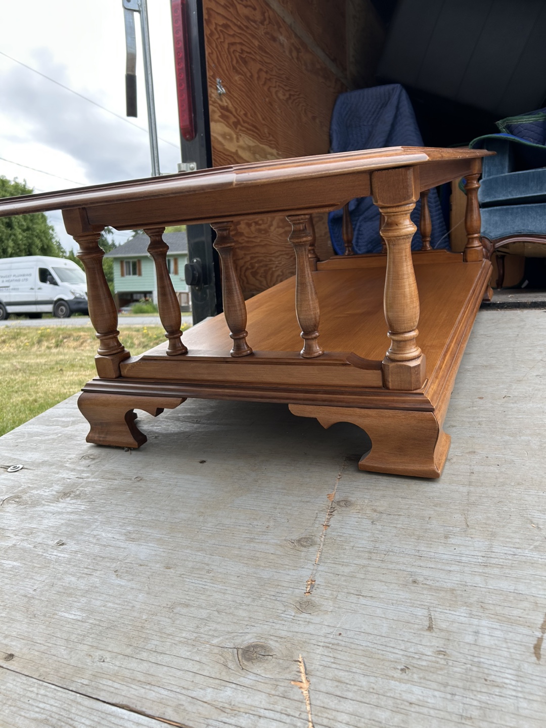 Solid Wood Coffee Table with Storage - photo 4