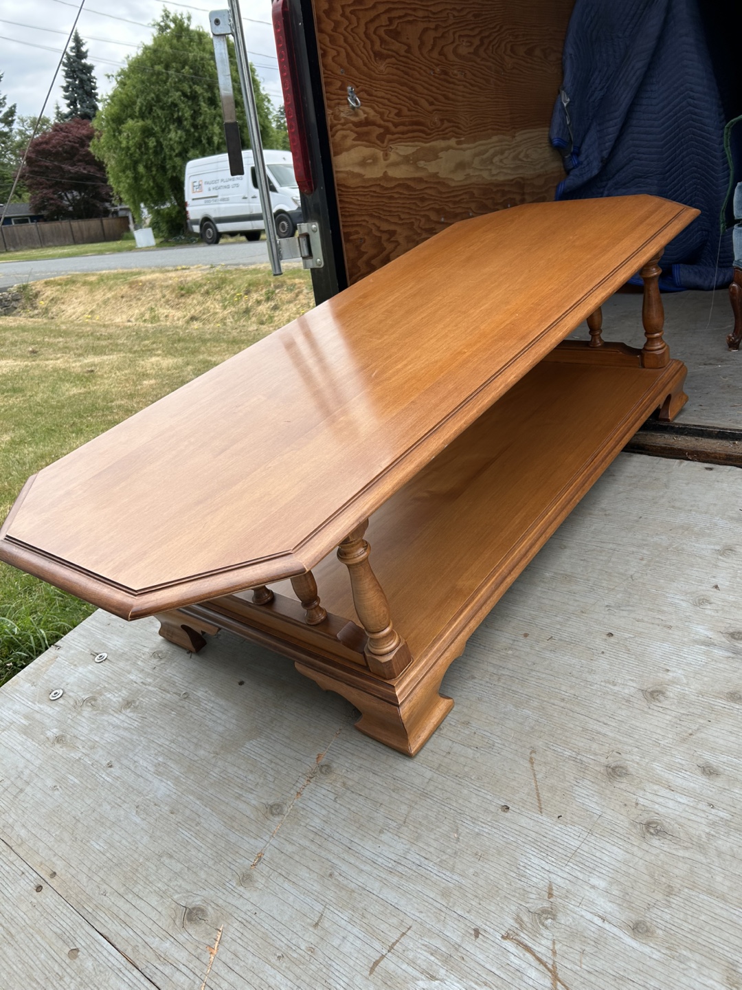 Solid Wood Coffee Table with Storage