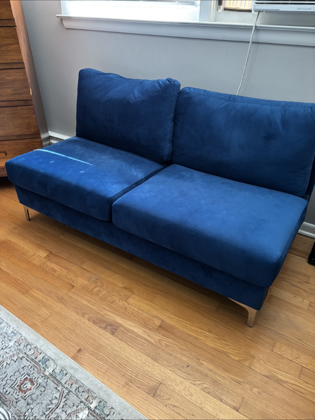 Blue Velvet Couch(LoveSeat)