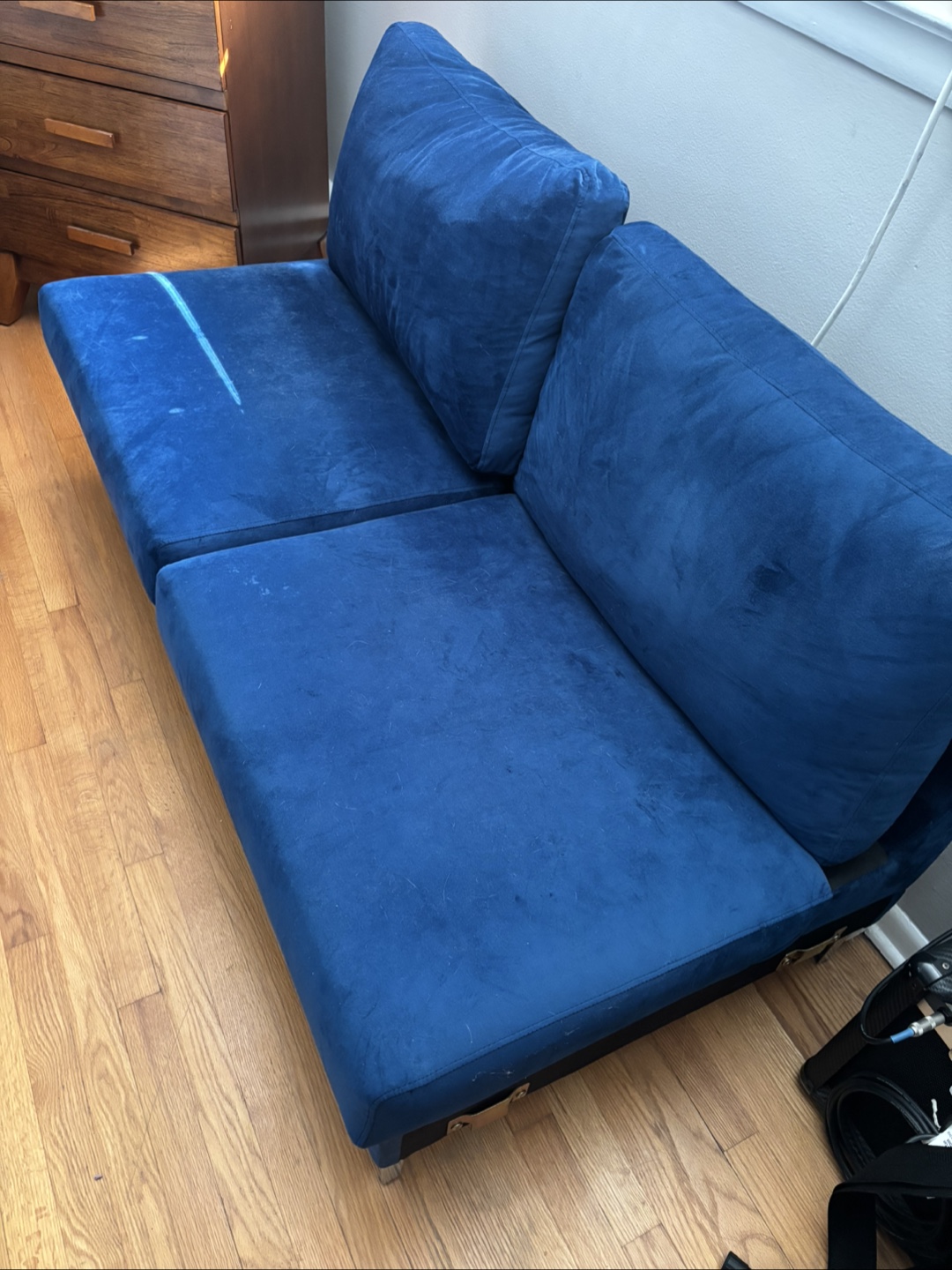 Blue Velvet Couch(LoveSeat) - photo 4