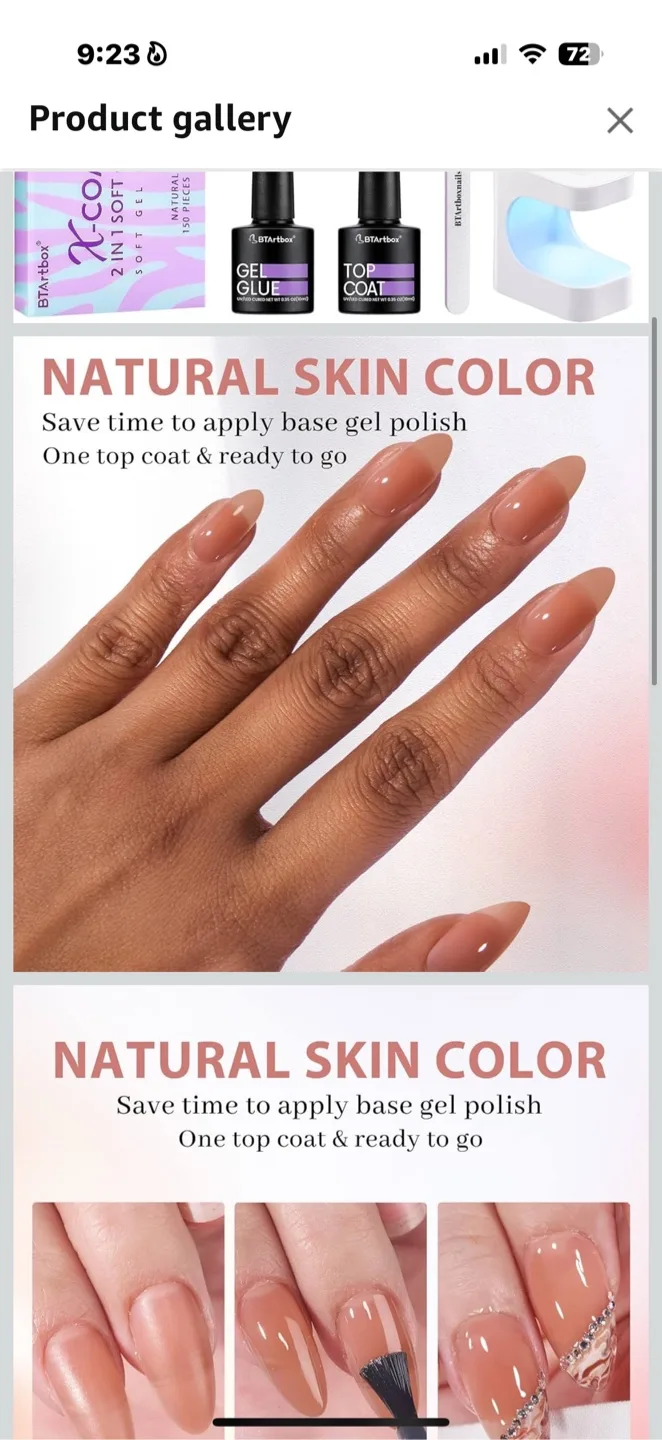 Natural Skin Colour Gel Nail Kit thumbnail