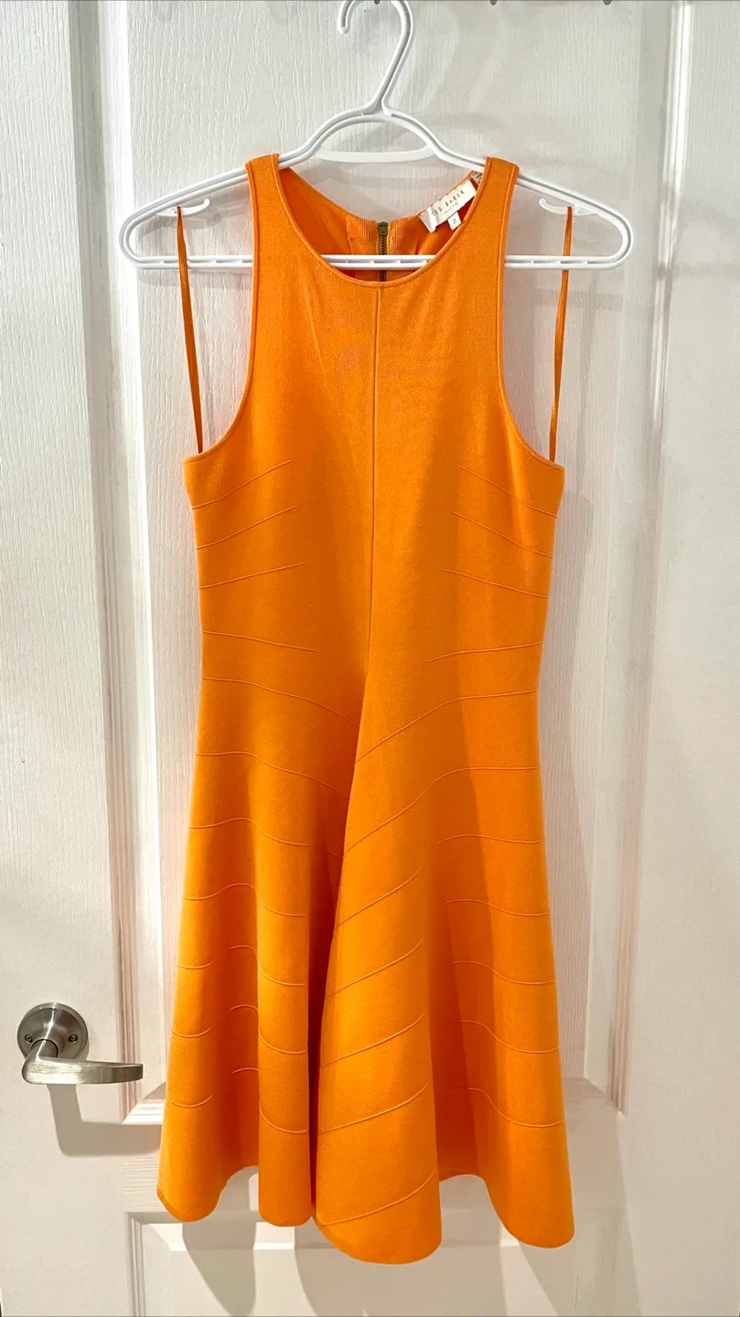 Ted Baker Orange Dress thumbnail