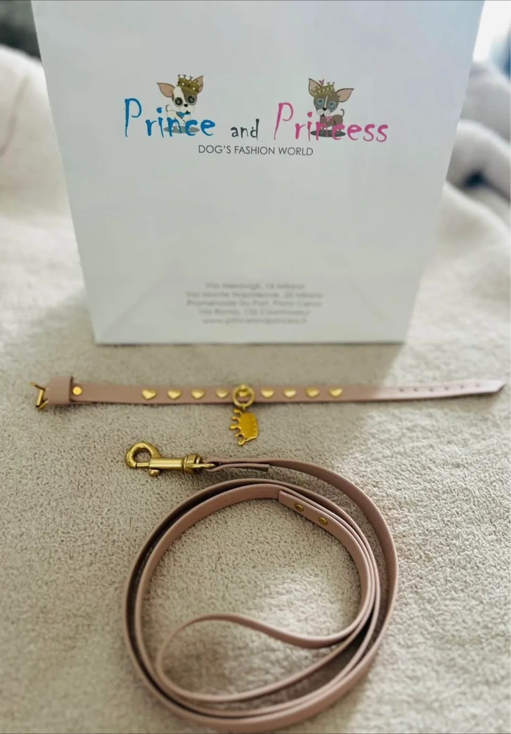 Prince and Princess Dog Collar and Leash thumbnail