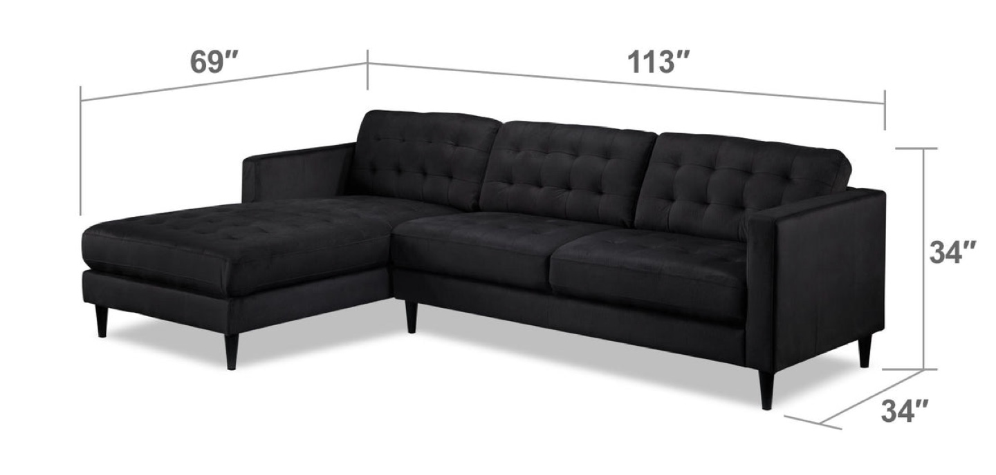 Dark Grey Sectional Couch