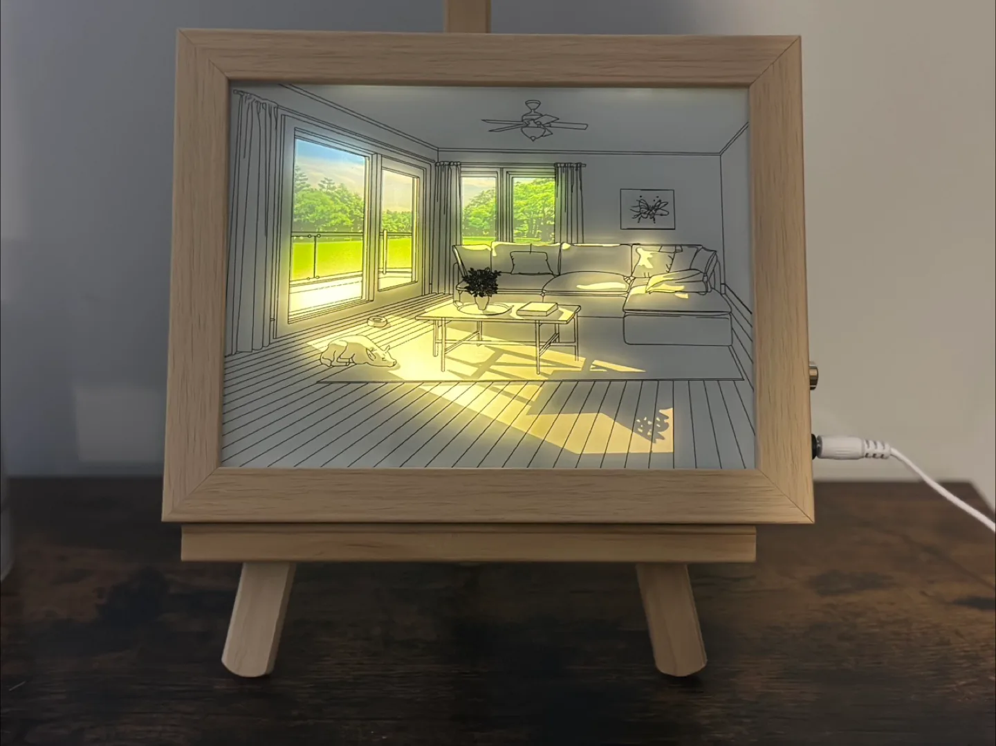 Light-Up Art Frame on Easel image indicator(2)