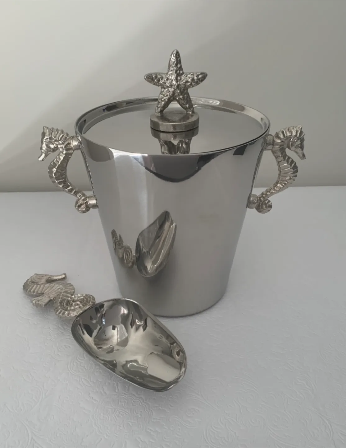 Stainless Steel Seahorse Ice Bucket and Scoop thumbnail
