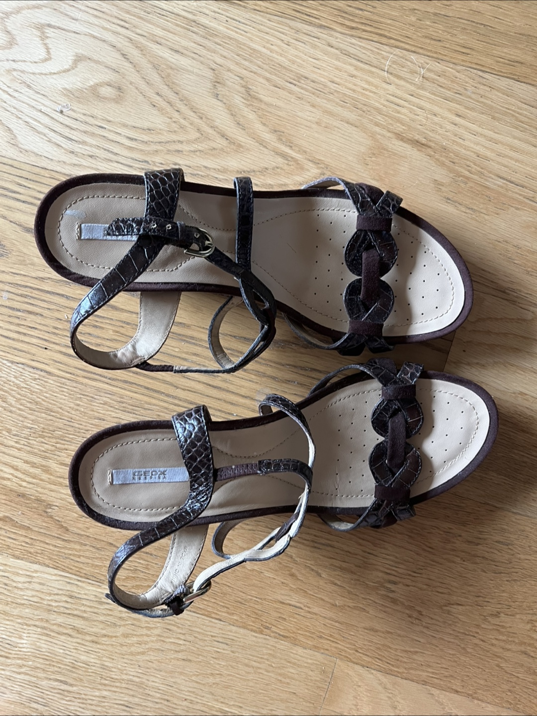 Geox Respira brown Italian leather sandals EU41 - photo 3