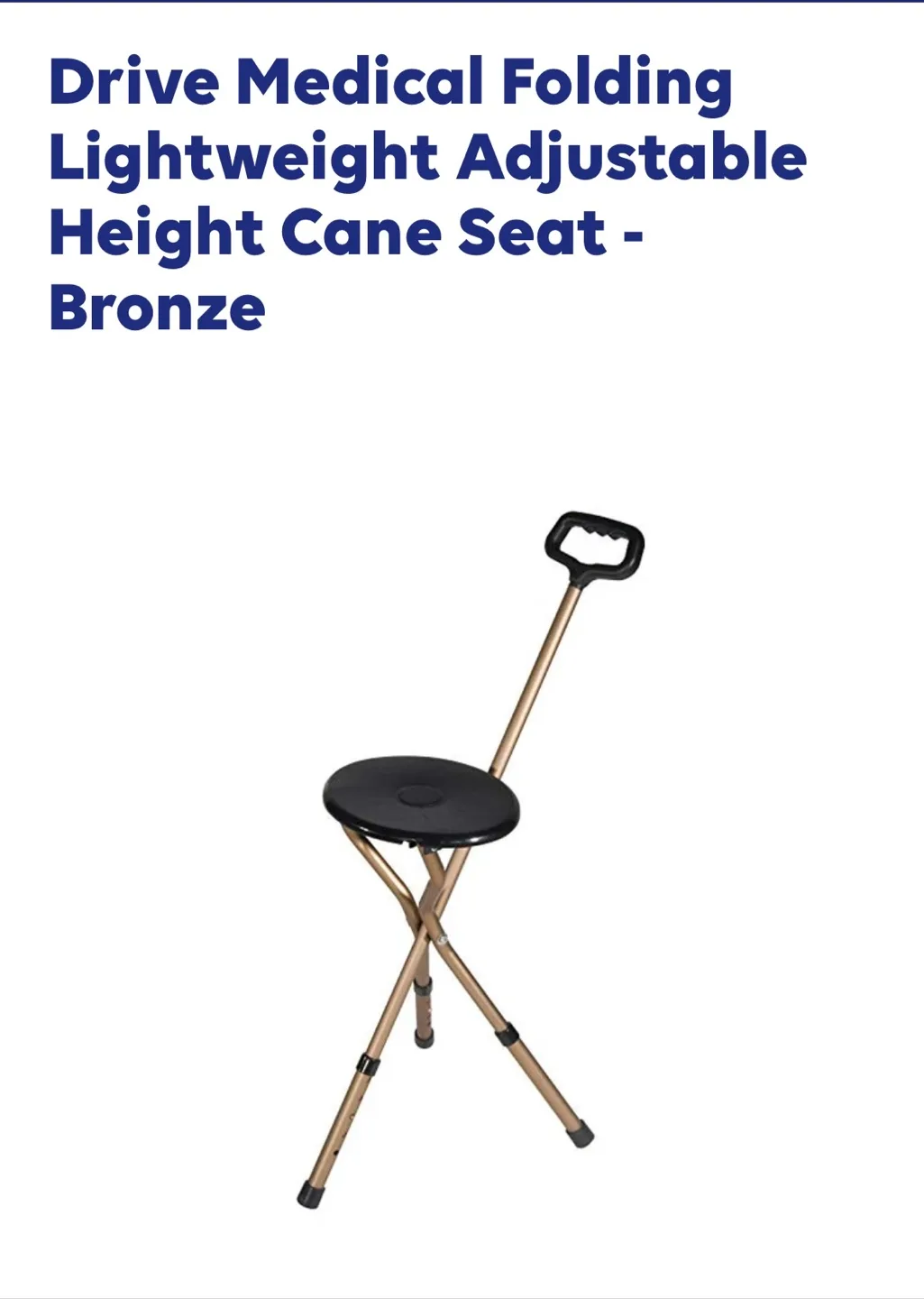 NEW Drive Medical Folding Cane Seat thumbnail
