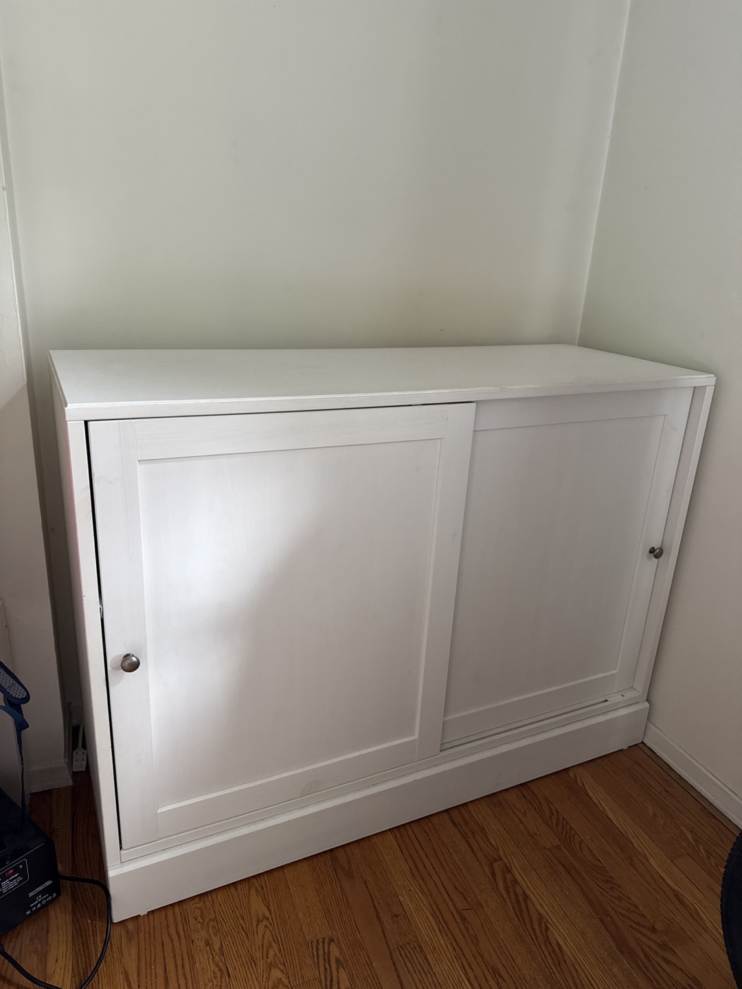 White Cabinet with Sliding Doors - photo 4