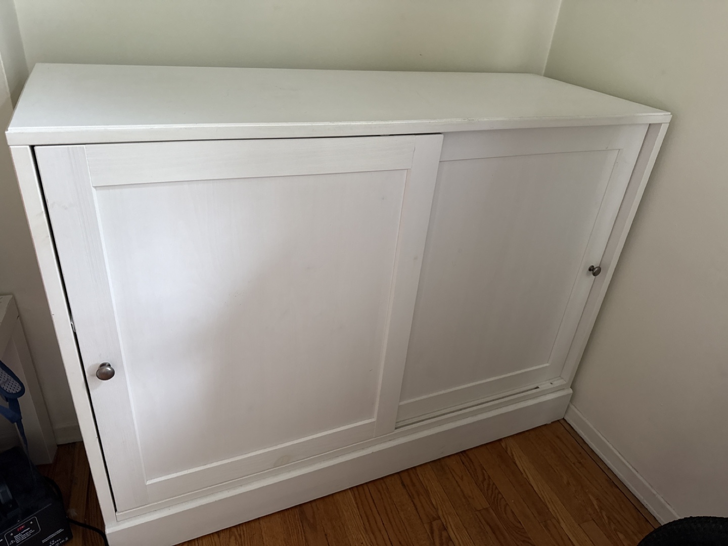 White Cabinet with Sliding Doors - photo 2