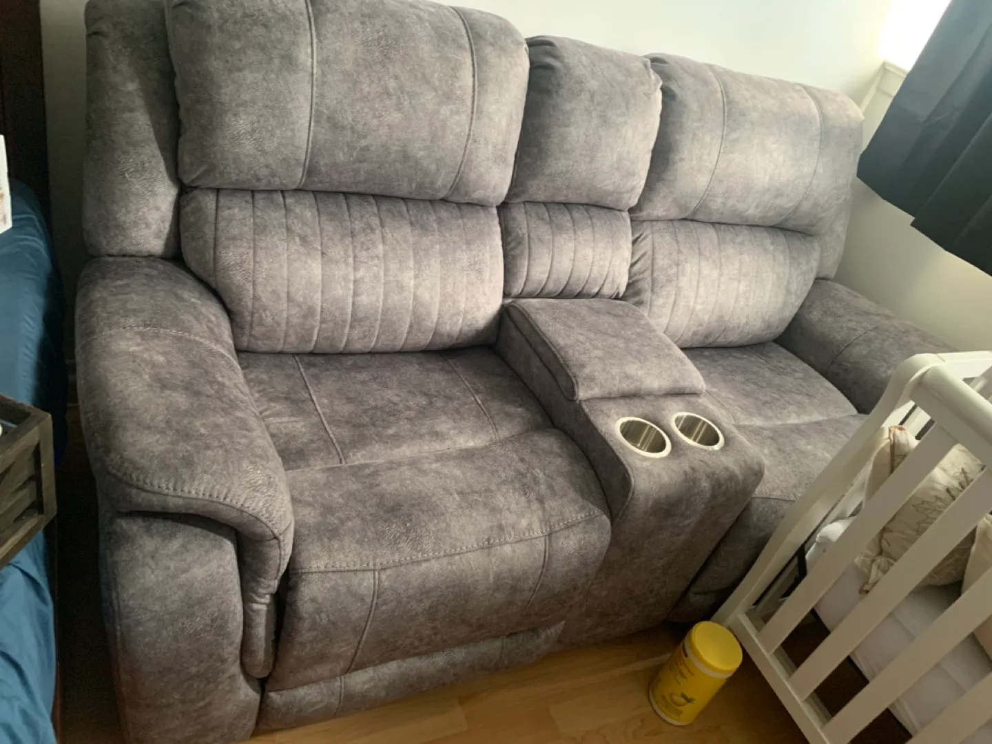 6 piece Grey Power Reclining Sofa and Chair Set New image indicator(3)
