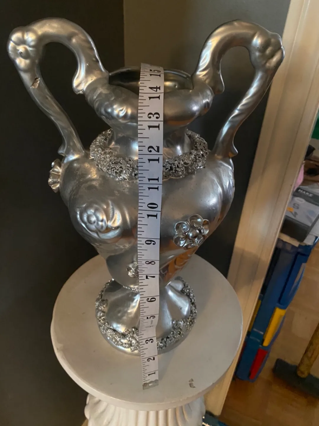 Silver Decorative Urn Vase thumbnail