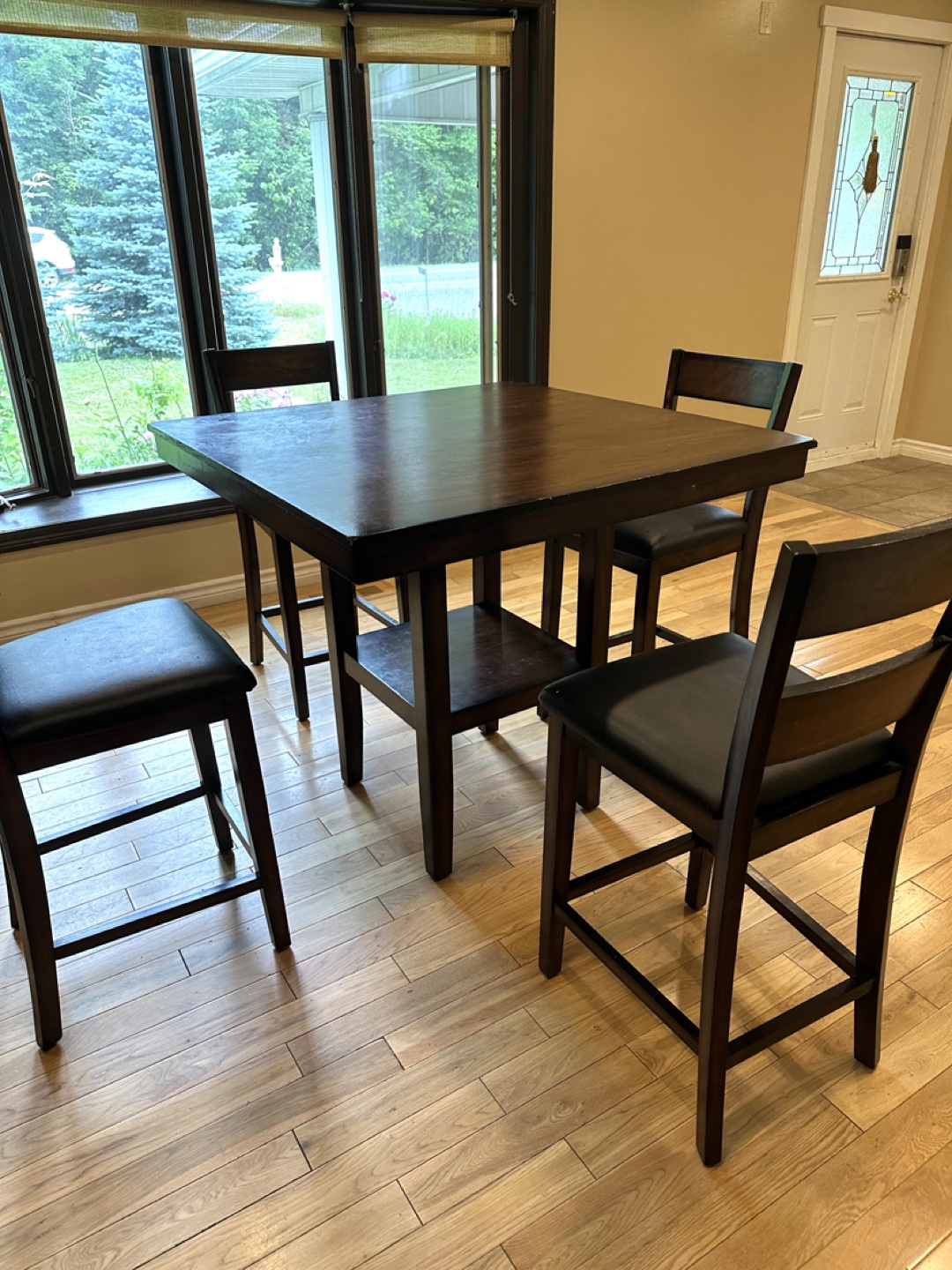 Brassex Inc 5 Piece Walnut High Top Table Set (CAN DELIVER) - photo 5