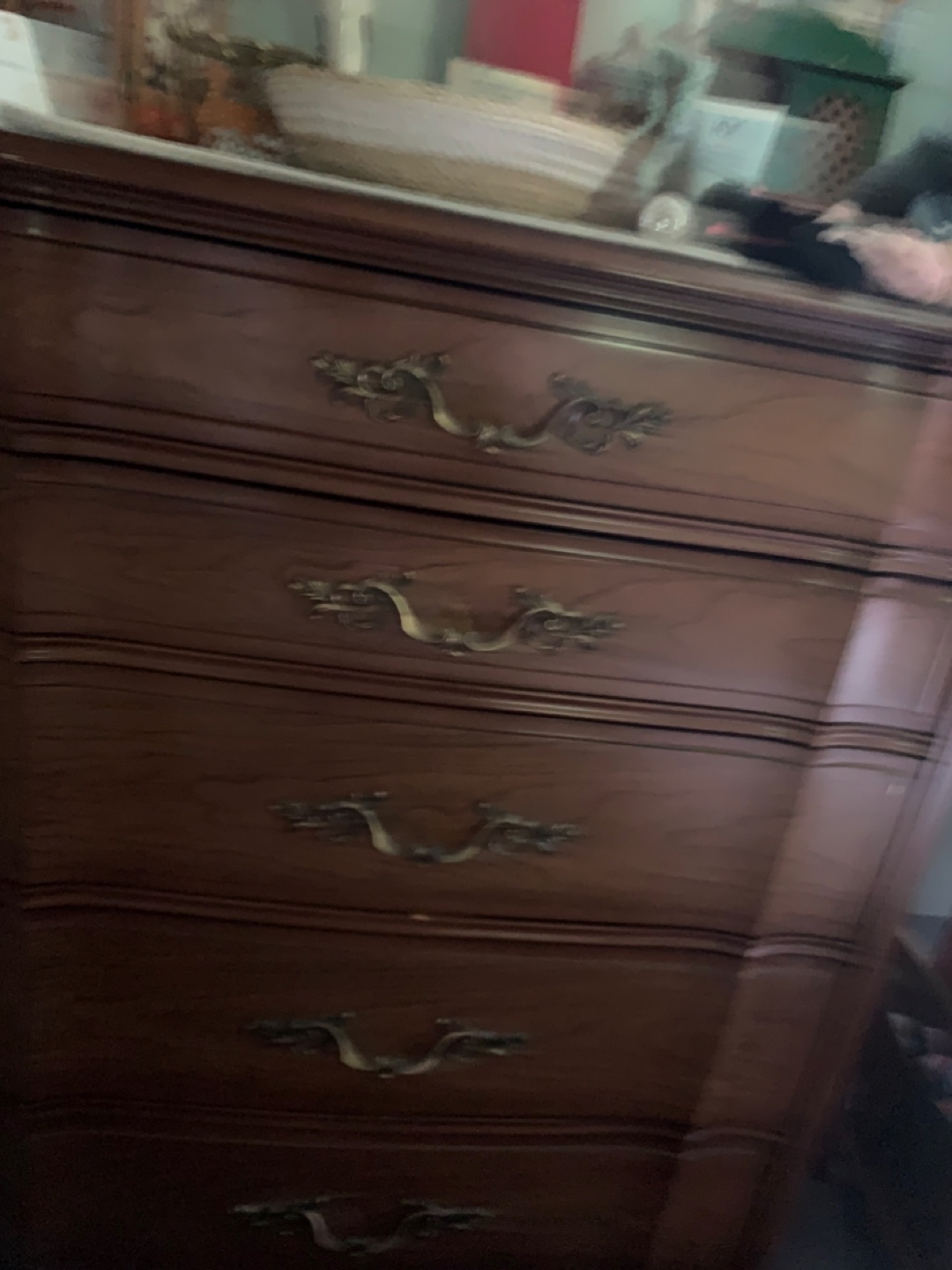 Vintage Krug  Wooden Dresser with Mirror matching 5 drawer chest - photo 2