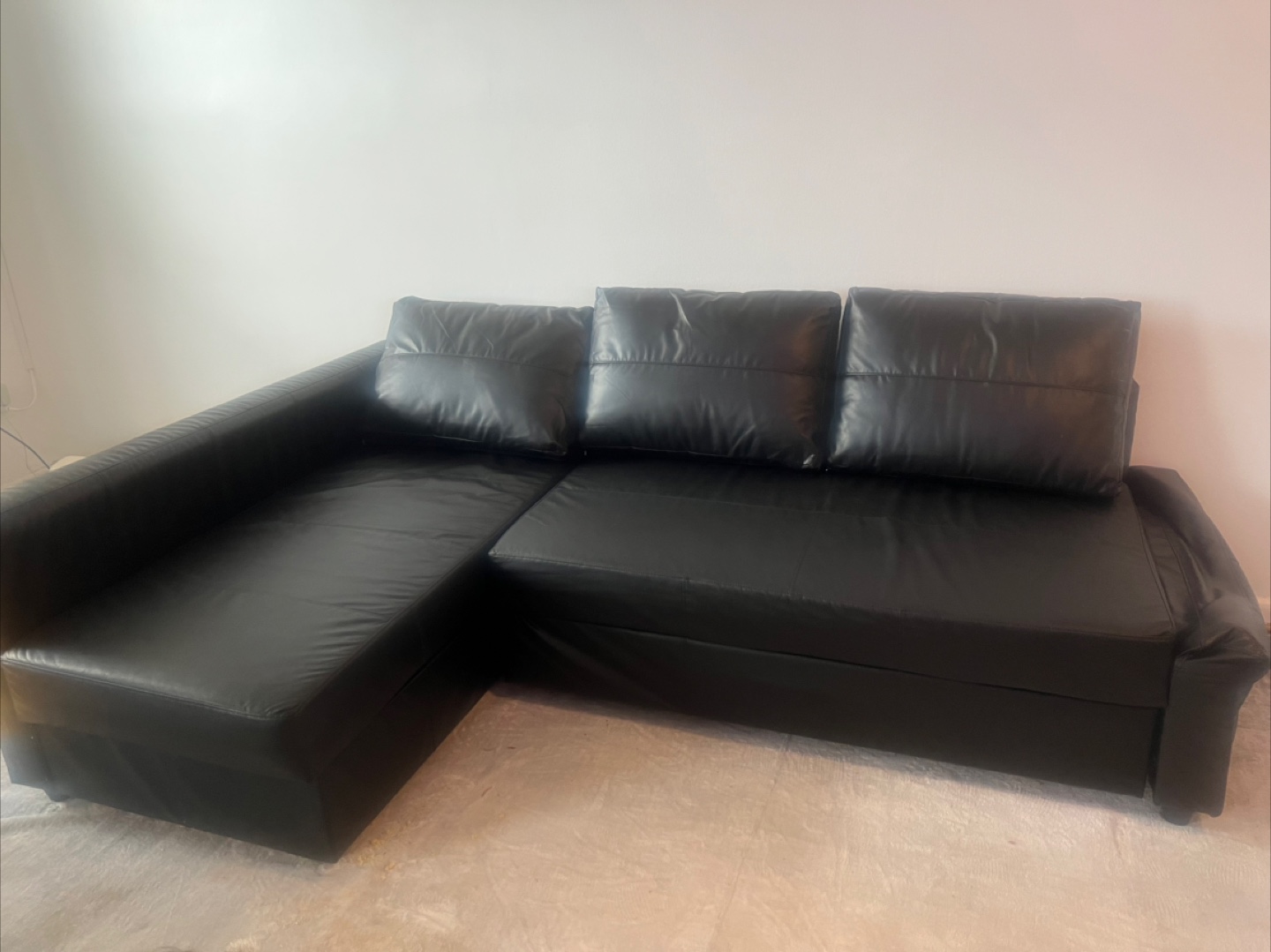 Black Leather Sectional Sofa