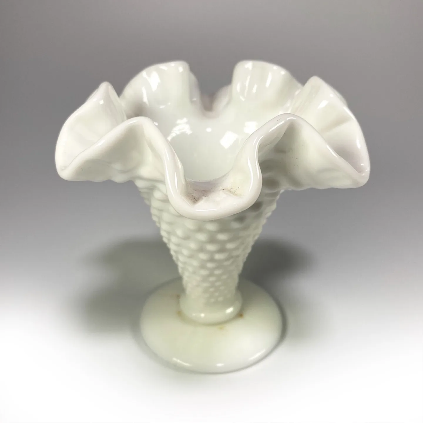 Vintage Fenton Milk Glass Vase thumbnail