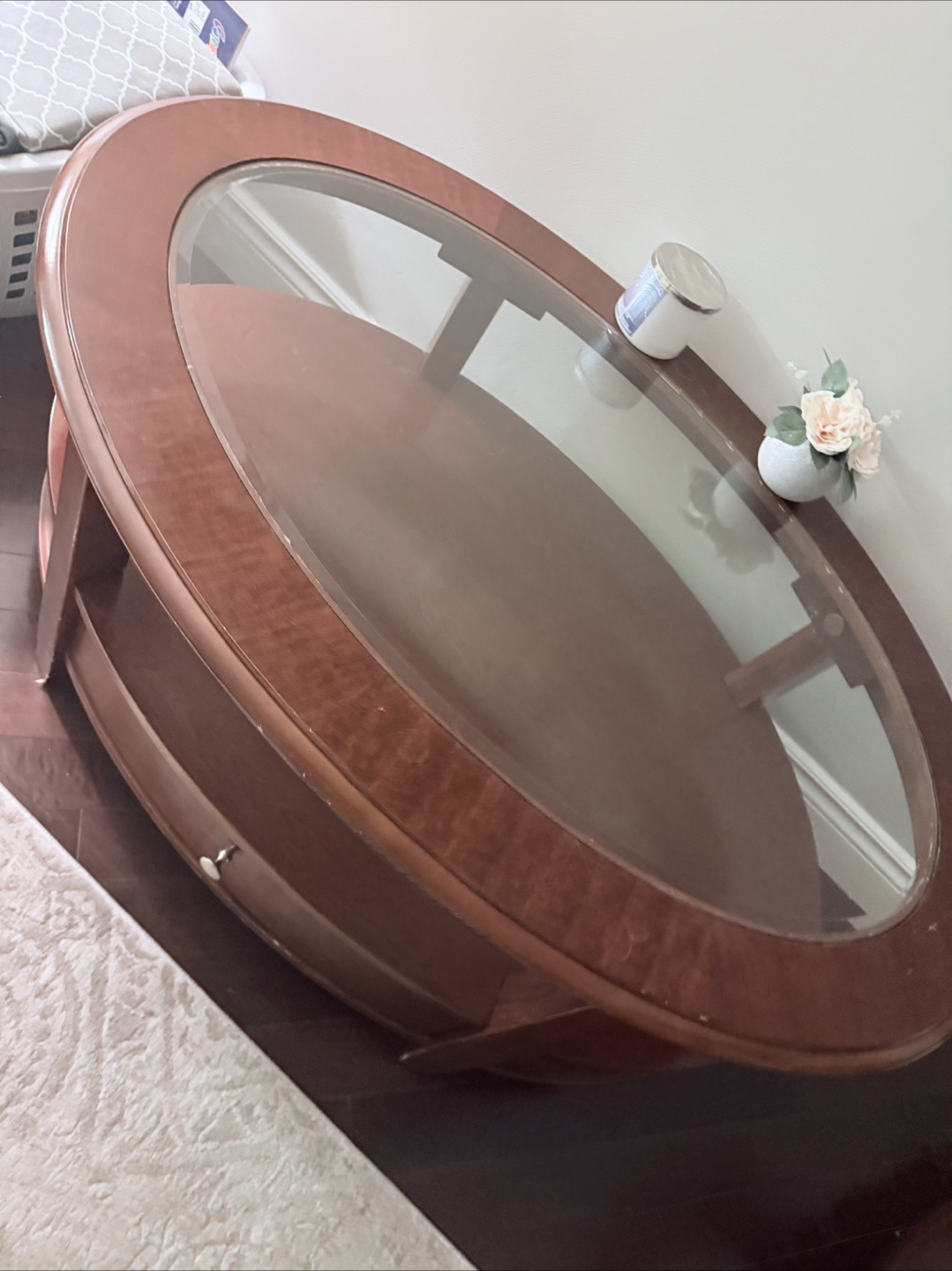 Wooden coffee table and side tables - photo 2