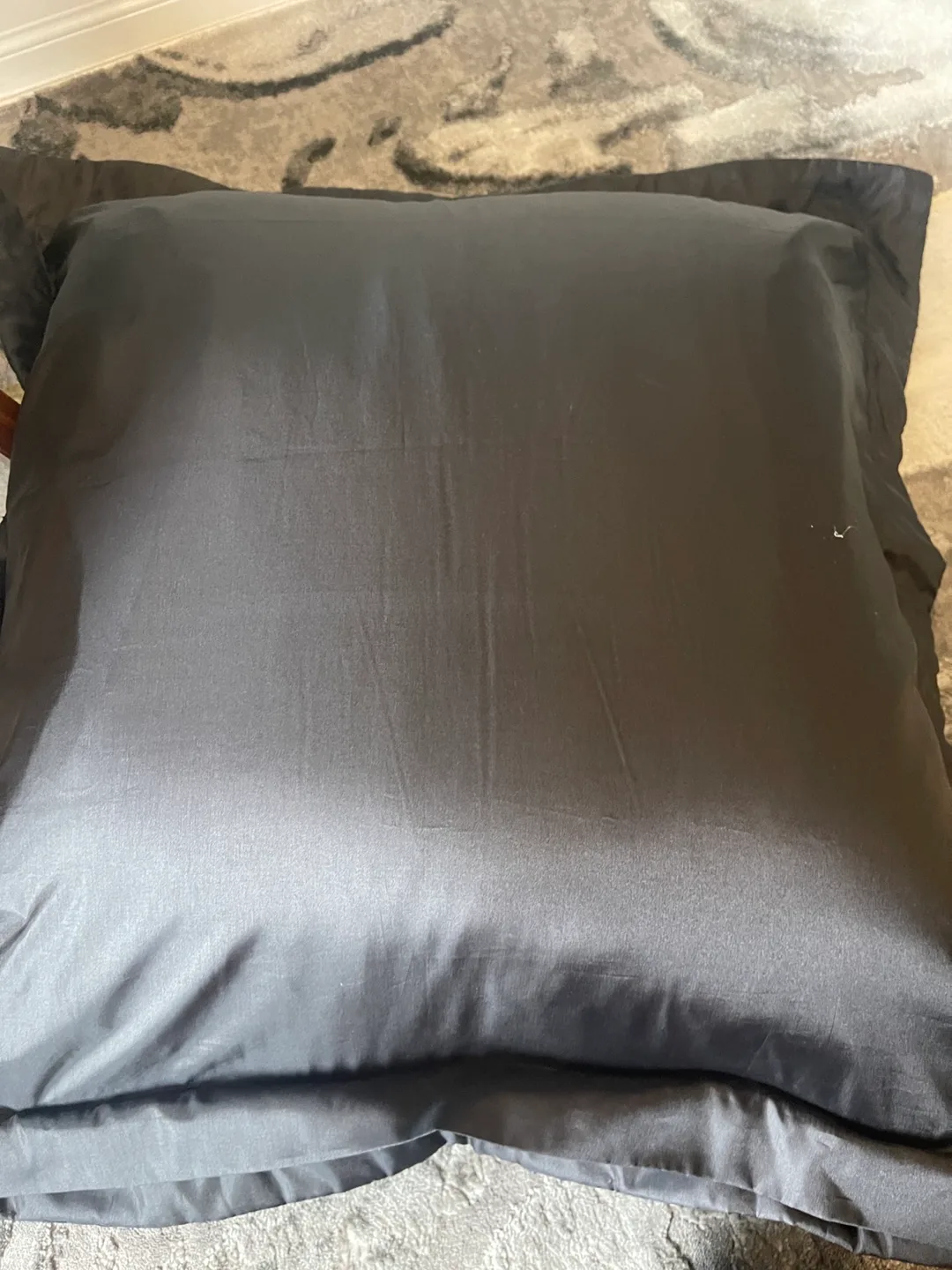 Large 24x24 Euro  thick Pillow with satin pillow case image indicator(3)