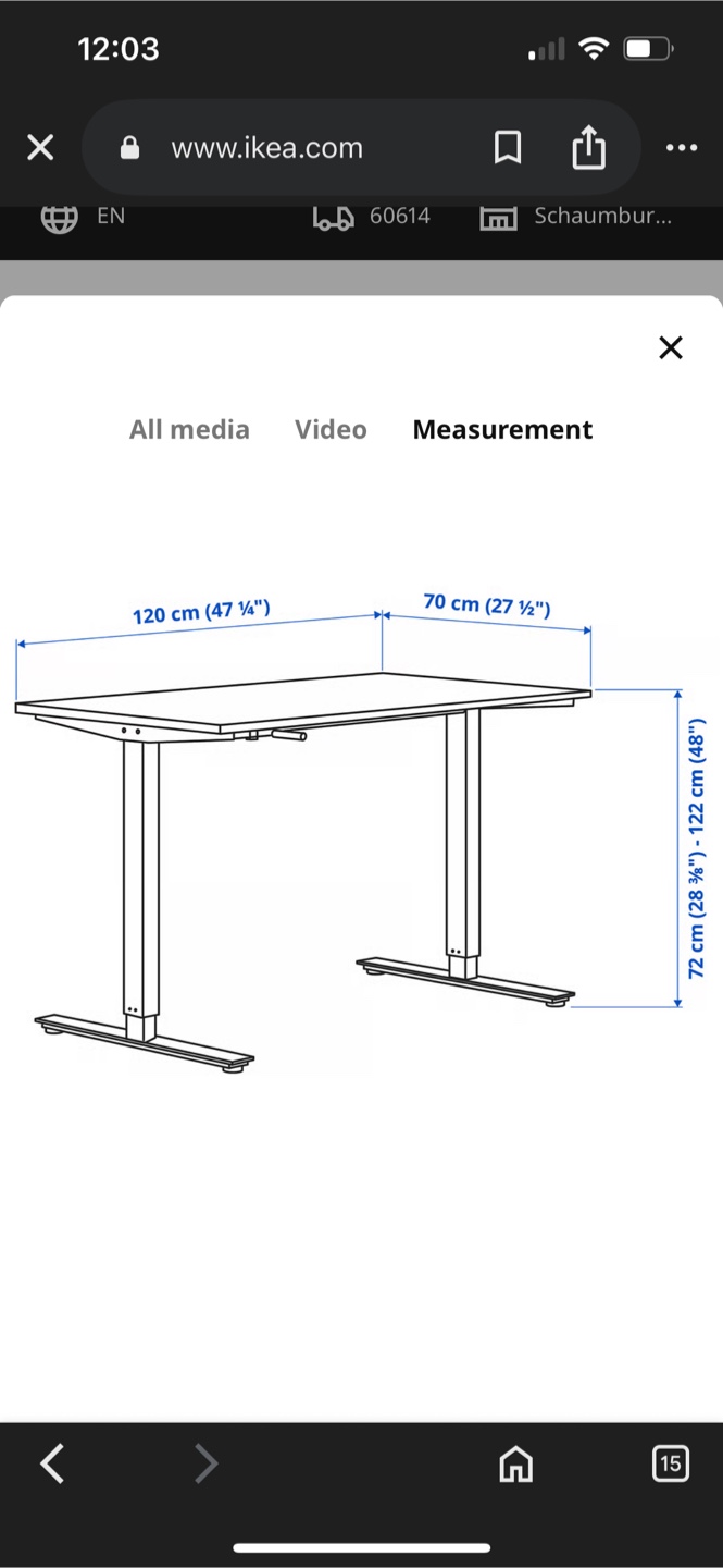 Ikea Trotten Sit/Stand Desk in Beige/Black MOVING SALE! - photo 2