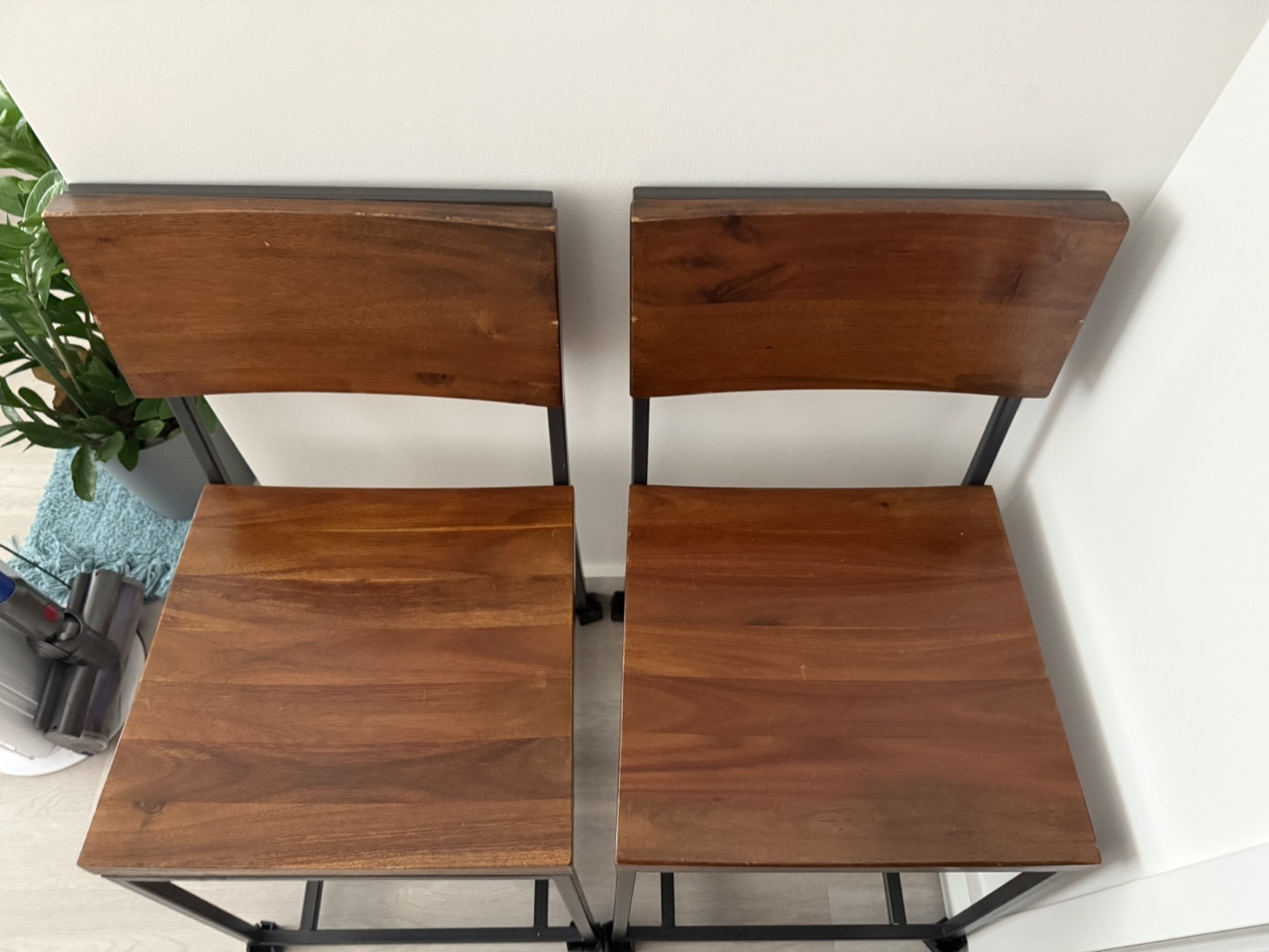 West Elm Wooden Chairs x 2 - photo 2