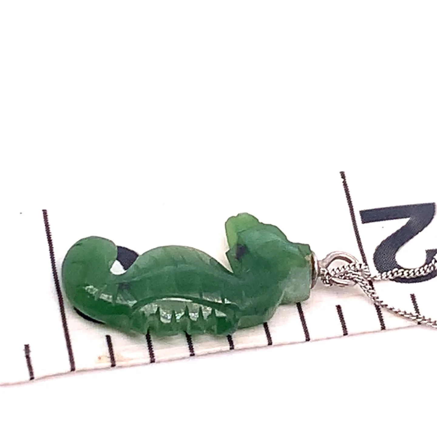 Jade Seahorse Pendant Sterling silver Necklace image indicator(7)